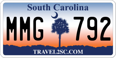 SC license plate MMG792