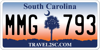SC license plate MMG793
