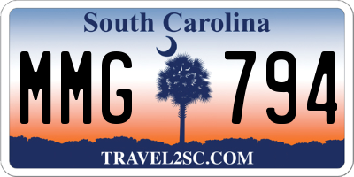 SC license plate MMG794