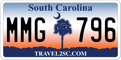 SC license plate MMG796