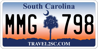 SC license plate MMG798