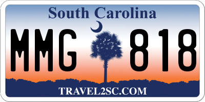 SC license plate MMG818