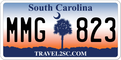 SC license plate MMG823