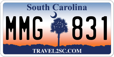 SC license plate MMG831
