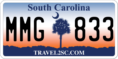 SC license plate MMG833