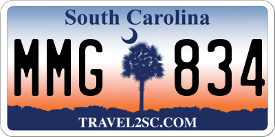 SC license plate MMG834
