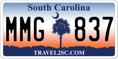 SC license plate MMG837