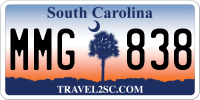 SC license plate MMG838