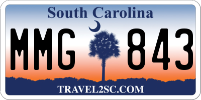 SC license plate MMG843