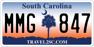 SC license plate MMG847