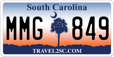 SC license plate MMG849