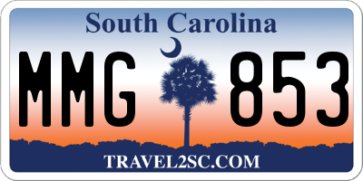 SC license plate MMG853