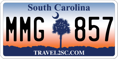 SC license plate MMG857
