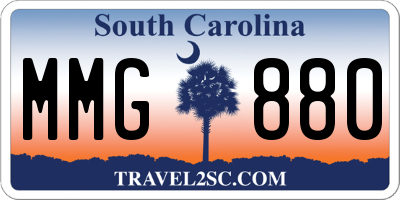 SC license plate MMG880