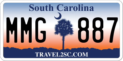 SC license plate MMG887