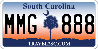 SC license plate MMG888