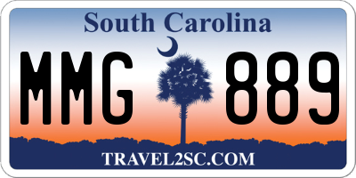 SC license plate MMG889