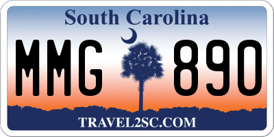 SC license plate MMG890