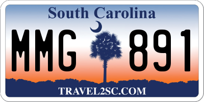 SC license plate MMG891