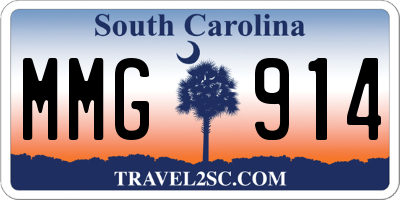 SC license plate MMG914