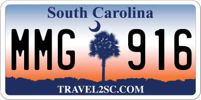 SC license plate MMG916