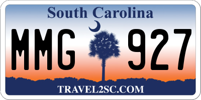 SC license plate MMG927