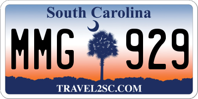 SC license plate MMG929