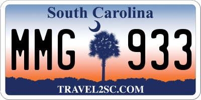 SC license plate MMG933