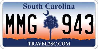 SC license plate MMG943