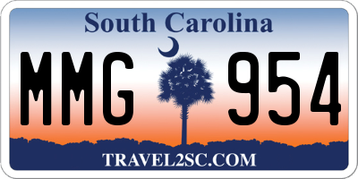 SC license plate MMG954