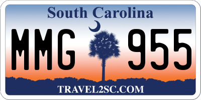 SC license plate MMG955