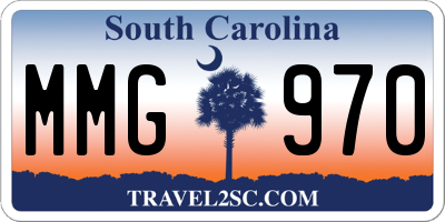 SC license plate MMG970