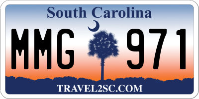 SC license plate MMG971