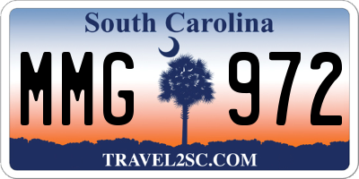 SC license plate MMG972