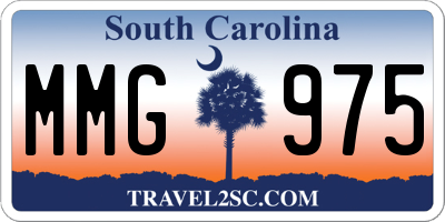 SC license plate MMG975