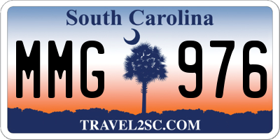 SC license plate MMG976