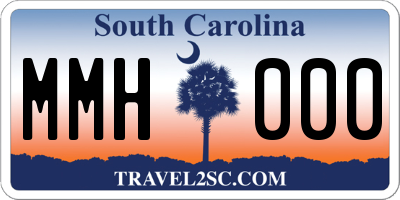 SC license plate MMH000