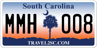 SC license plate MMH008