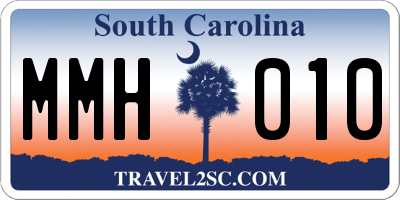 SC license plate MMH010