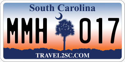 SC license plate MMH017