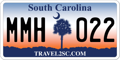 SC license plate MMH022