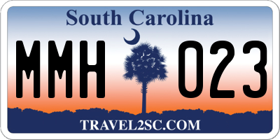 SC license plate MMH023