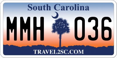 SC license plate MMH036