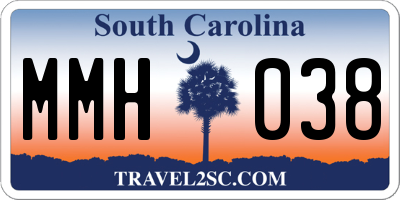 SC license plate MMH038