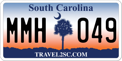 SC license plate MMH049