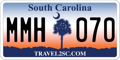 SC license plate MMH070