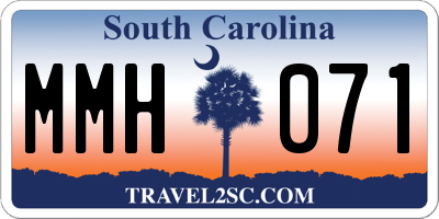 SC license plate MMH071