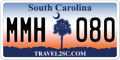 SC license plate MMH080