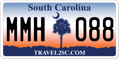 SC license plate MMH088