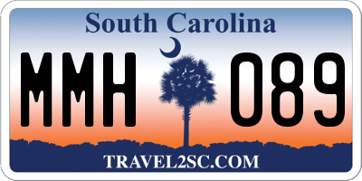 SC license plate MMH089